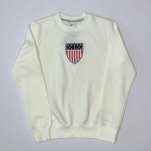 Nike Team USA Phoenix Fleece Women’s White 1924 Pullover Sweatshirt-Size S New